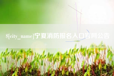 迪庆宁夏消防报名入口官网公告