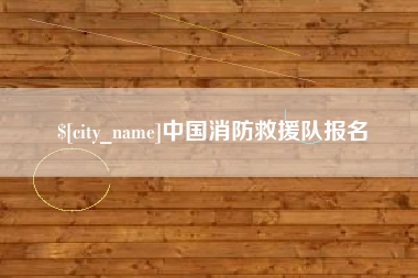 迪庆中国消防救援队报名