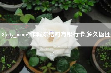 迪庆诈骗冻结对方银行卡,多久返还