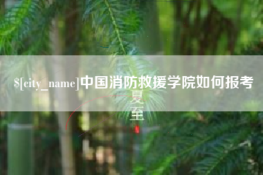 迪庆中国消防救援学院如何报考