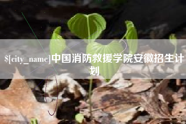 迪庆中国消防救援学院安徽招生计划