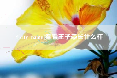 迪庆看看王子豪长什么样