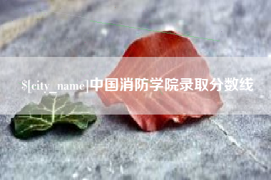 迪庆中国消防学院录取分数线
