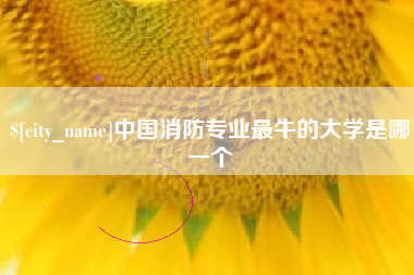 迪庆中国消防专业最牛的大学是哪一个