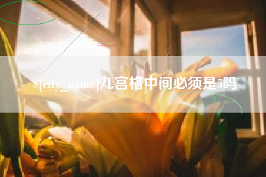 迪庆九宫格中间必须是5吗