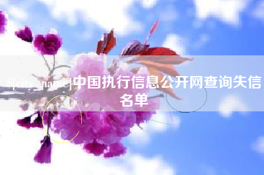 迪庆中国执行信息公开网查询失信名单