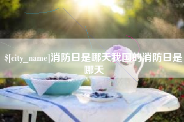 迪庆消防日是哪天我国的消防日是哪天