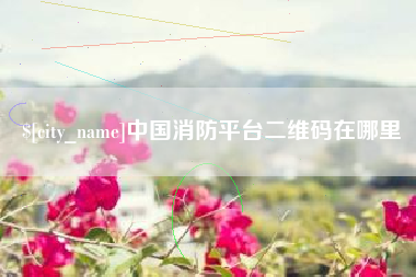 迪庆中国消防平台二维码在哪里