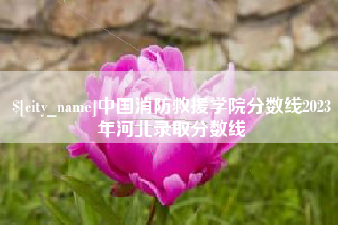 迪庆中国消防救援学院分数线2023年河北录取分数线