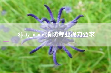 迪庆消防专业视力要求