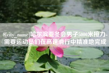 迪庆哈尔滨亚冬会男子5000米接力-需要运动员们在高速滑行中精准地完成