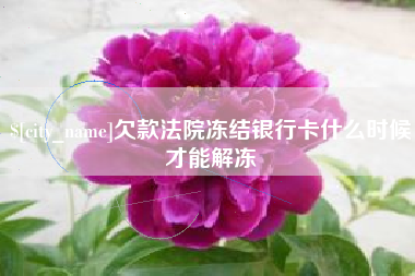 迪庆欠款法院冻结银行卡什么时候才能解冻