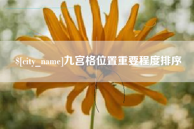 迪庆九宫格位置重要程度排序