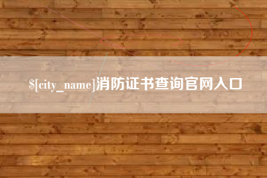 迪庆消防证书查询官网入口