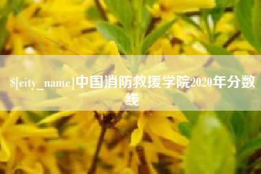 迪庆中国消防救援学院2020年分数线