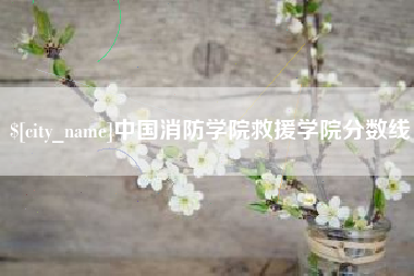 迪庆中国消防学院救援学院分数线