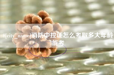 迪庆消防中控证怎么考取多大年龄能考